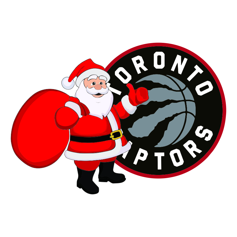 Toronto Raptors Santa Claus Logo iron on paper